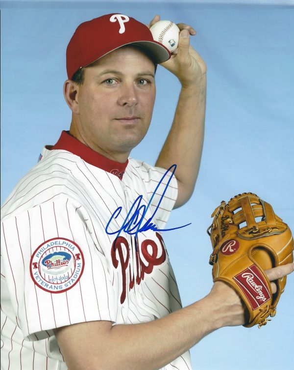 AUTOGRAPHED DAN PLESAC 8X10 Philadelphia Phillies Photo