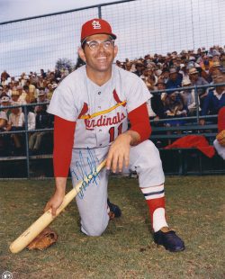 AUTOGRAPHED COOKIE ROJAS 8X10 St. Louis Cardinals photo