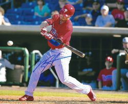 AUTOGRAPHED  BROCK STASSI 8X10 Philadelphia Phillies Photo