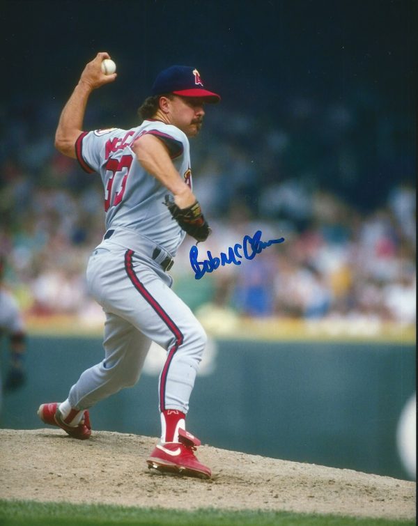 AUTOGRAPHED BOB MCCLURE 8X10 California Angels Photo