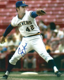 AUTOGRAPHED SKIP LOCKWOOD 8X10 Milwaukee Brewers Photo