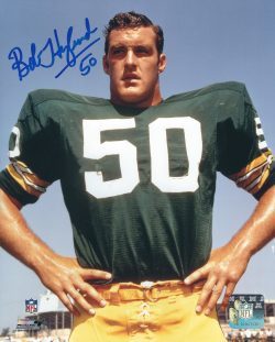 Autographed BOB HYLAND 8X10 Green Bay Packers Photo