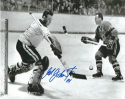 Autographed ED JOHNSTON 8X10 Boston Bruins  Photo