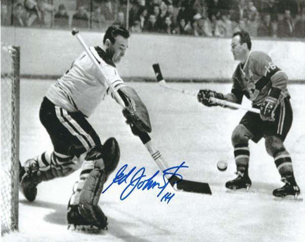 Autographed ED JOHNSTON 8X10 Boston Bruins  Photo