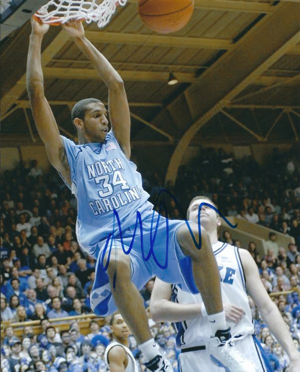 Autographed Brandan Wright 8x10 University of North Carolina Photo
