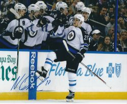 Autographed NIKOLAJ EHLERS 8X10 Winnipeg Jets Photo