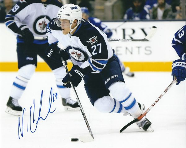 Autographed NIKOLAJ EHLERS 8X10 Winnipeg Jets Photo