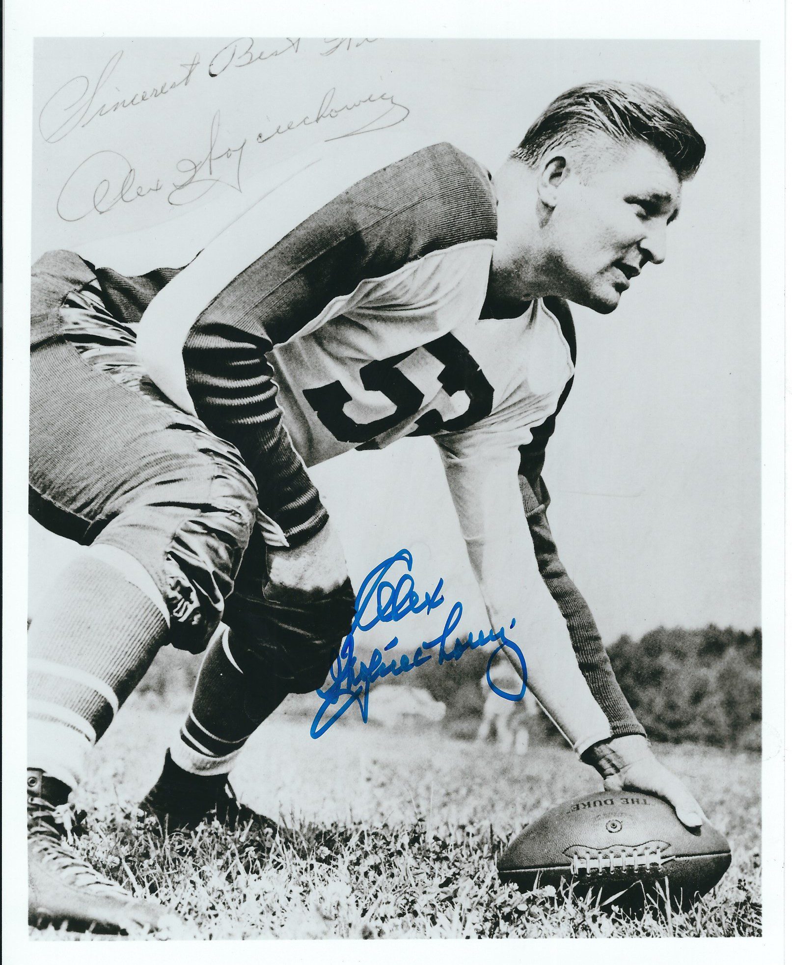 Autographed ALEX WOJCIECHOWICZ 8X10 Philadelphia Eagles Photo