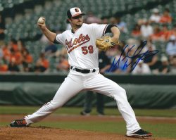 AUTOGRAPHED MIKE WRIGHT 8X10 Baltimore Orioles Photo