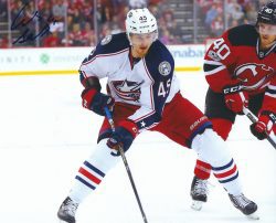 Autographed LUKAS SEDLACK 8X10 Columbus Blue Jackets Photo