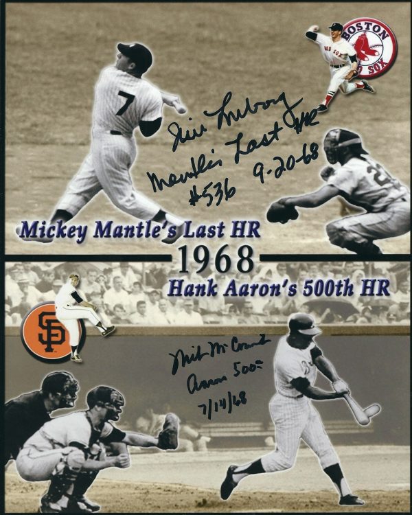 AUTOGRAPHED MIKE MCCORMICK & JIM LONBORG 8X10 Historic Home Runs Photo