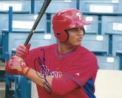 AUTOGRAPHED JHAILYN ORTIZ 8X10 Philadelphia Phillies Photo