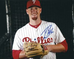 AUTOGRAPHED THOMAS ESHELMAN 8X10 Philadelphia Phillies Photo