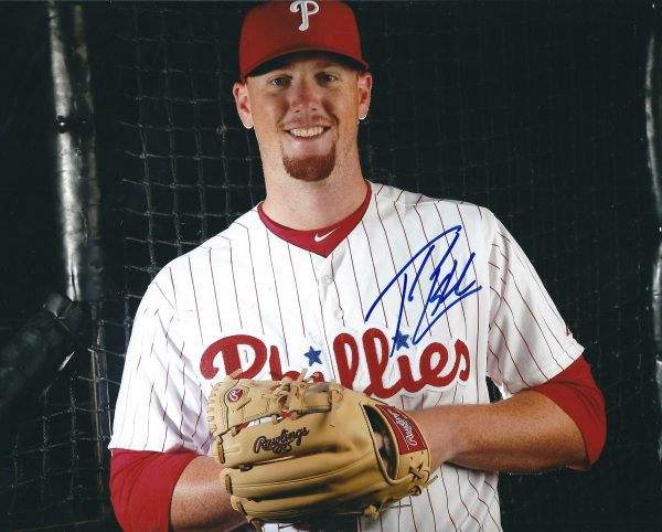 AUTOGRAPHED THOMAS ESHELMAN 8X10 Philadelphia Phillies Photo