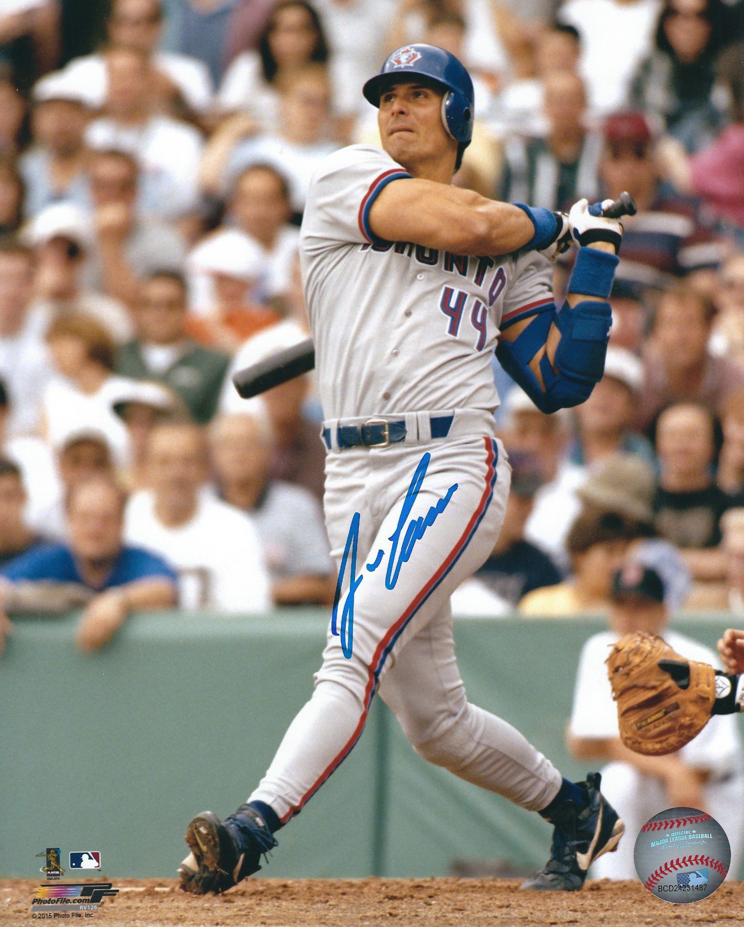 AUTOGRAPHED JOSE CANSECO 8X10 Toronto Blue Jays Photo - Main Line Autographs