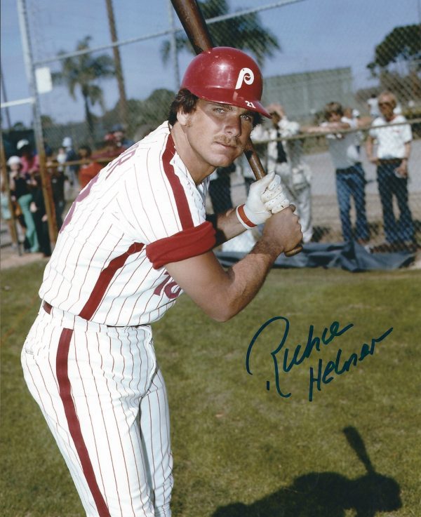 AUTOGRAPHED RICHIE HEBNER 8X10 Philadelphia Phillies Photo