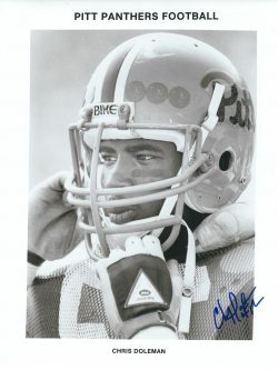 Autographed CHRIS DOLEMAN 8X10 Pitt Panthers Photo