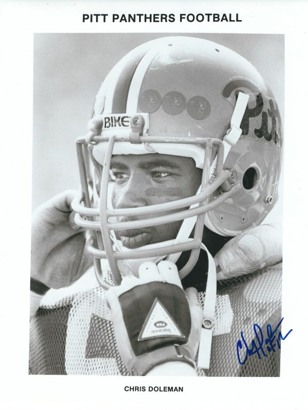 Autographed CHRIS DOLEMAN 8X10 Pitt Panthers Photo