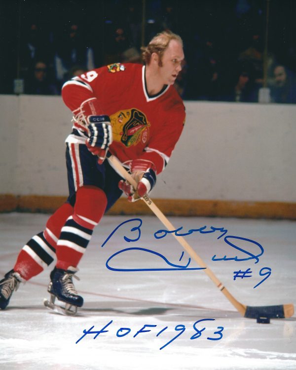 Autographed BOBBY HULL 8x10 Chicago Blackhawks Photo