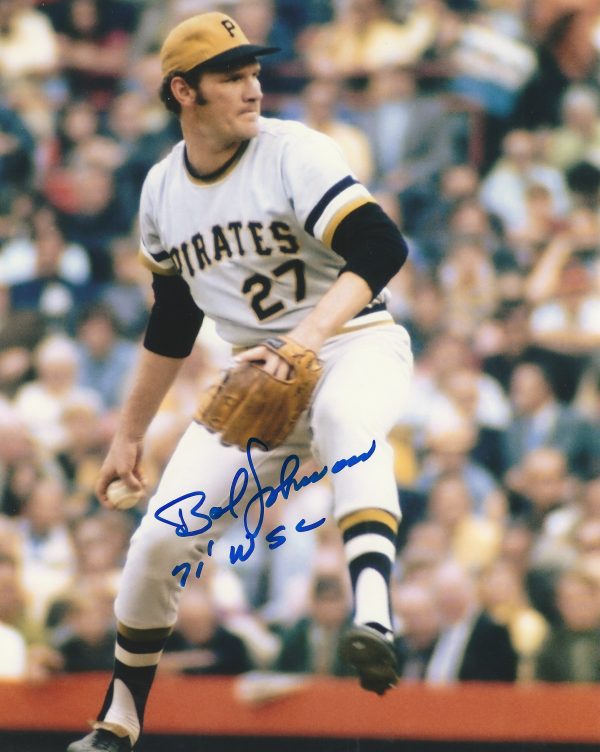 Autographed BOB JOHNSON 8X10 Pittsburgh Pirates Photo