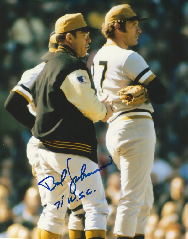 Autographed BOB JOHNSON 8X10 Pittsburgh Pirates Photo