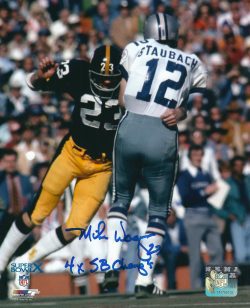 Autographed MIKE WAGNER 8X10 Pittsburgh Steelers Photo