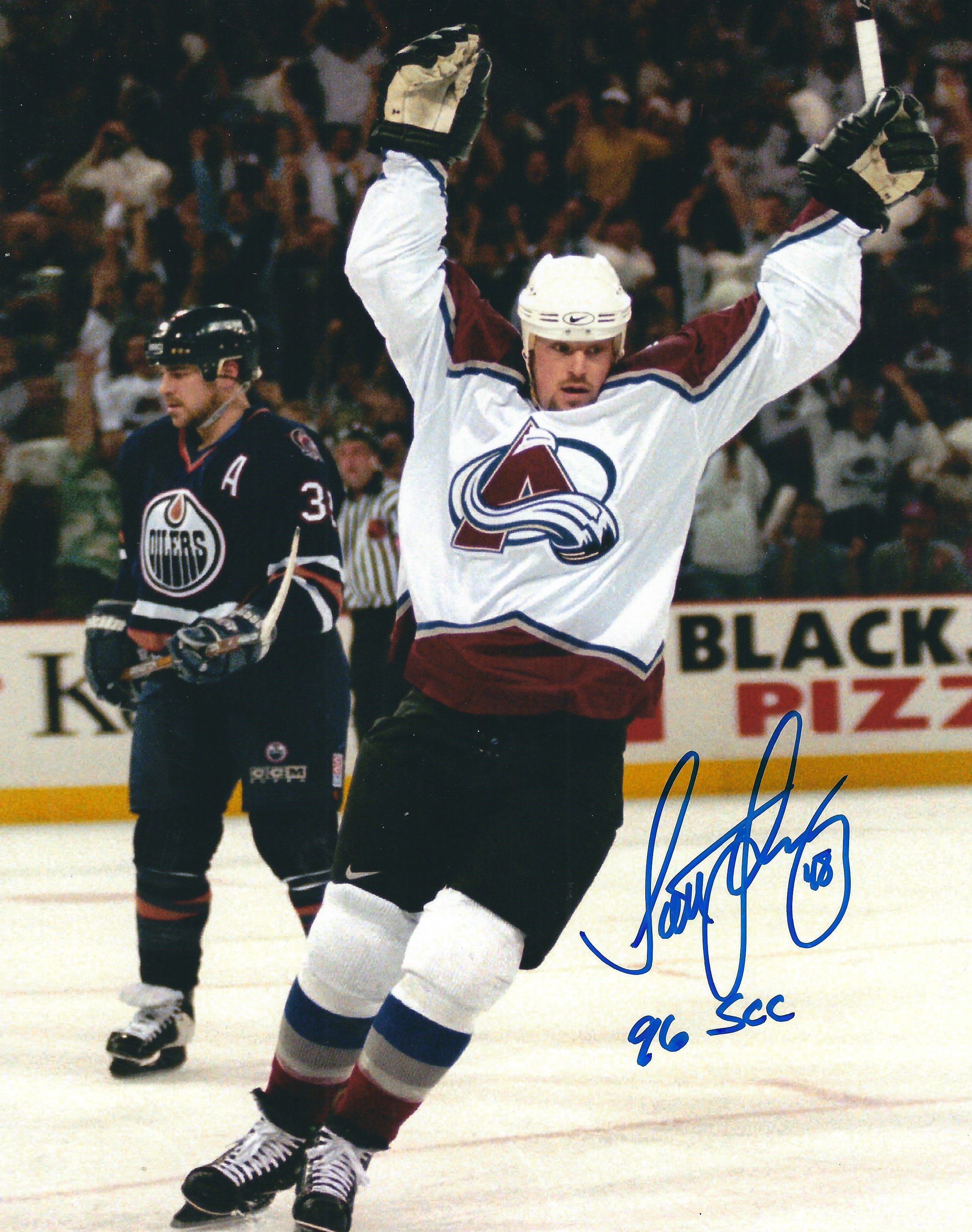 Sylvain Lefebvre autographed Hockey Card (Colorado Avalanche