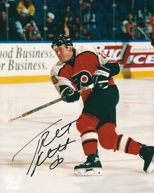Autographed TRENT KLATT 8X10 Philadelphia Flyers Photo
