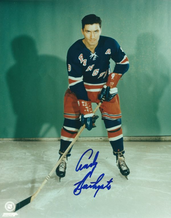 Autographed ANDY BATHGATE 8x10 NY RANGERS Photo