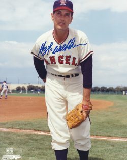 Autographed HOYT WILHELM 8x10 California Angels Photo