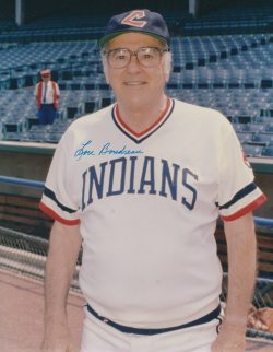 Autographed LOU BOUDREAU 8X10 Cleveland Indians photo