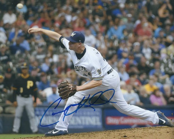 AUTOGRAPHED COREY KNEBEL 8X10 Milwaukee Brewers Photo