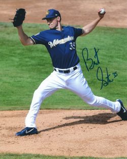 AUTOGRAPHED BRENT SUTER 8X10 Milwaukee Brewers Photo