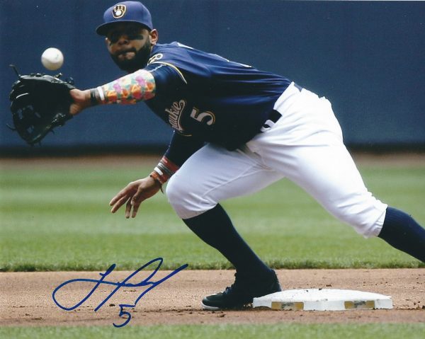 AUTOGRAPHED JONATHAN VILLAR 8X10 Milwaukee Brewers Photo