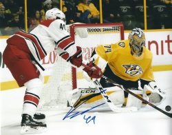 AUTOGRAPHED VICTOR RASK 8X10 CAROLINA HURRICANES Photo