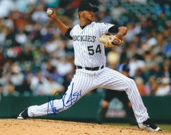AUTOGRAPHED CARLOS ESTEVEZ 8X10 Colorado Rockies Photo