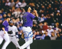 AUTOGRAPHED CARLOS ESTEVEZ 8X10 Colorado Rockies Photo