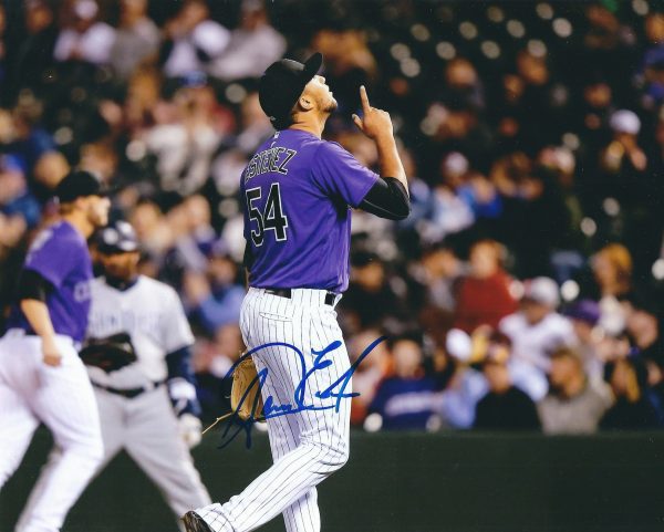 AUTOGRAPHED CARLOS ESTEVEZ 8X10 Colorado Rockies Photo