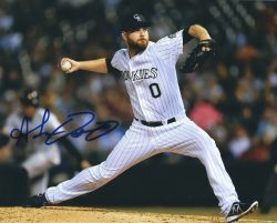 AUTOGRAPHED BROOKS POUNDERS 8X10 Colorado Rockies Photo