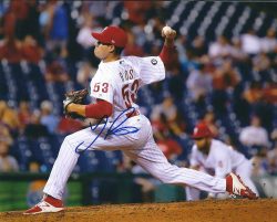 AUTOGRAPHED YACKSEL RIOS 8X10 Philadelphia Phillies Photo