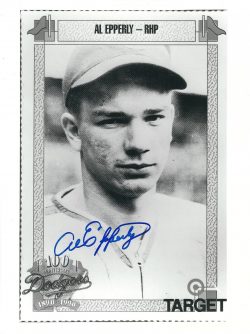 AUTOGRAPHED AL EPPERLY 8x10 Brooklyn Dodgers photo