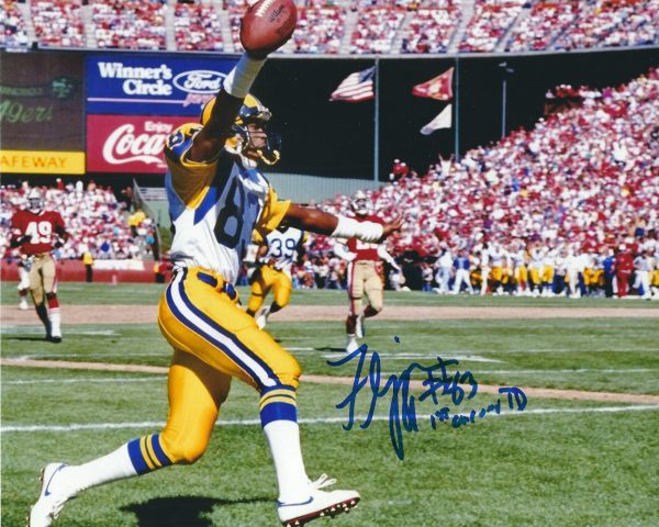 AUTOGRAPHED FLIPPER ANDERSON 8x10 Los Angeles Rams Photo