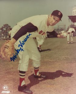 AUTOGRAPHED MICKEY VERNON 8x10 Boston Red Sox photo