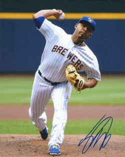 AUTOGRAPHED JUNIOR GUERRA 8X10 Milwaukee Brewers Photo