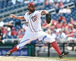 Autographed Tanner Roark 8X10 Washington Nationals Photo with COA
