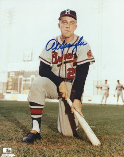 AUTOGRAPHED AL SPANGLER 8X10 Milwaukee Braves photo