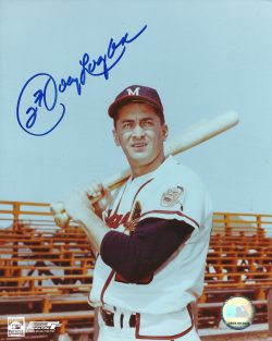 AUTOGRAPHED JOHNNY LOGAN 8x10 Milwaukee Braves Photo
