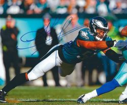 Autographed JORDAN HICKS 8X10 Philadelphia Eagles Photo