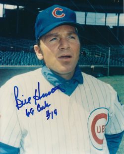 AUTOGRAPHED BILL HEATH 8X10 Chicago Cubs Photo