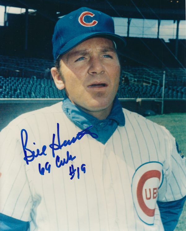 AUTOGRAPHED BILL HEATH 8X10 Chicago Cubs Photo